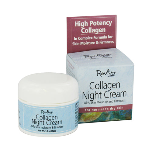 Reviva Labs Collagen Night Cream For Hydrating, For Normal To Dry Skin - 1.5 Oz